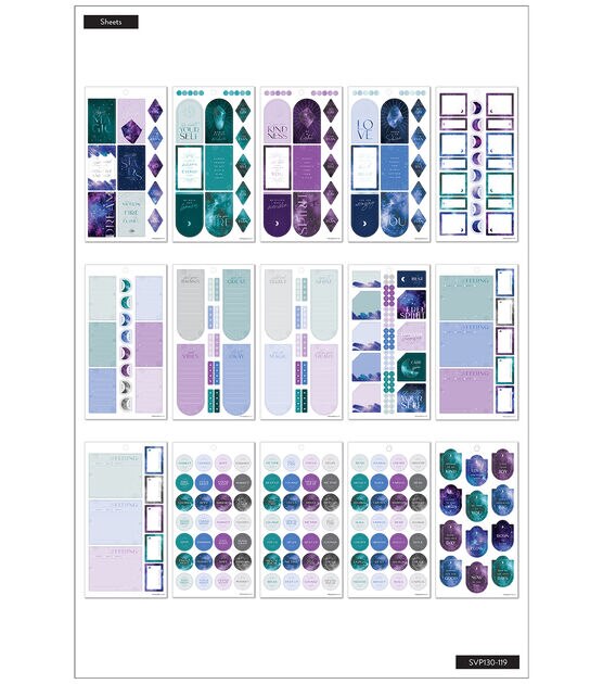 567pc Stargazer 30 Sheet Happy Planner Sticker Pack, , hi-res, image 2