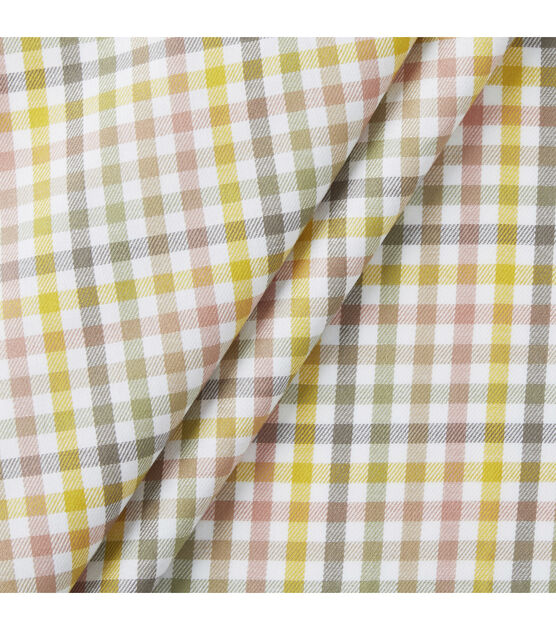 Spring Multicolor Grid Cotton Viscose Fabric, , hi-res, image 2