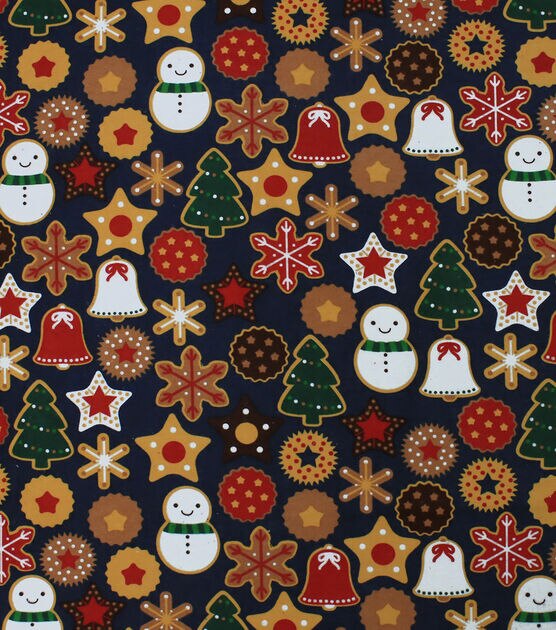 Cookies & Snowmen Super Snuggle Christmas Flannel Fabric