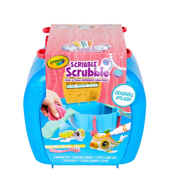 Crayola 10ct Scribble Scrubbie Pets Seashell Splash Play Set, , hi-res, image 1
