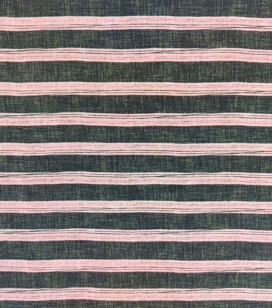 Stripe Green Cotton Canvas Fabric