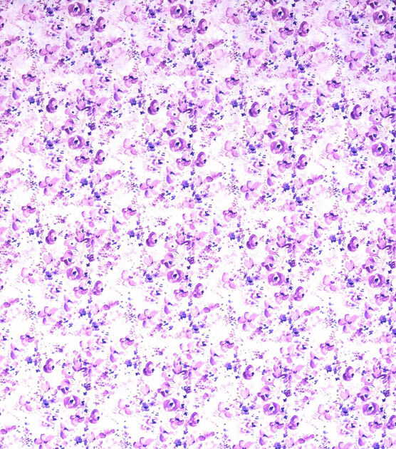 Purple Watercolor Ditsy Floral Quilt Cotton Fabric by Keepsake Calico