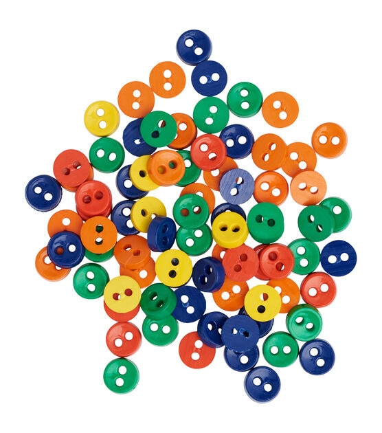 Favorite Findings 1/4" Halloween Plastic 2 Hole Buttons 75pc, , hi-res, image 3