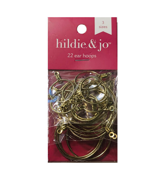 22ct Gold Round & Teardrop Metal Ear Hoops by hildie & jo
