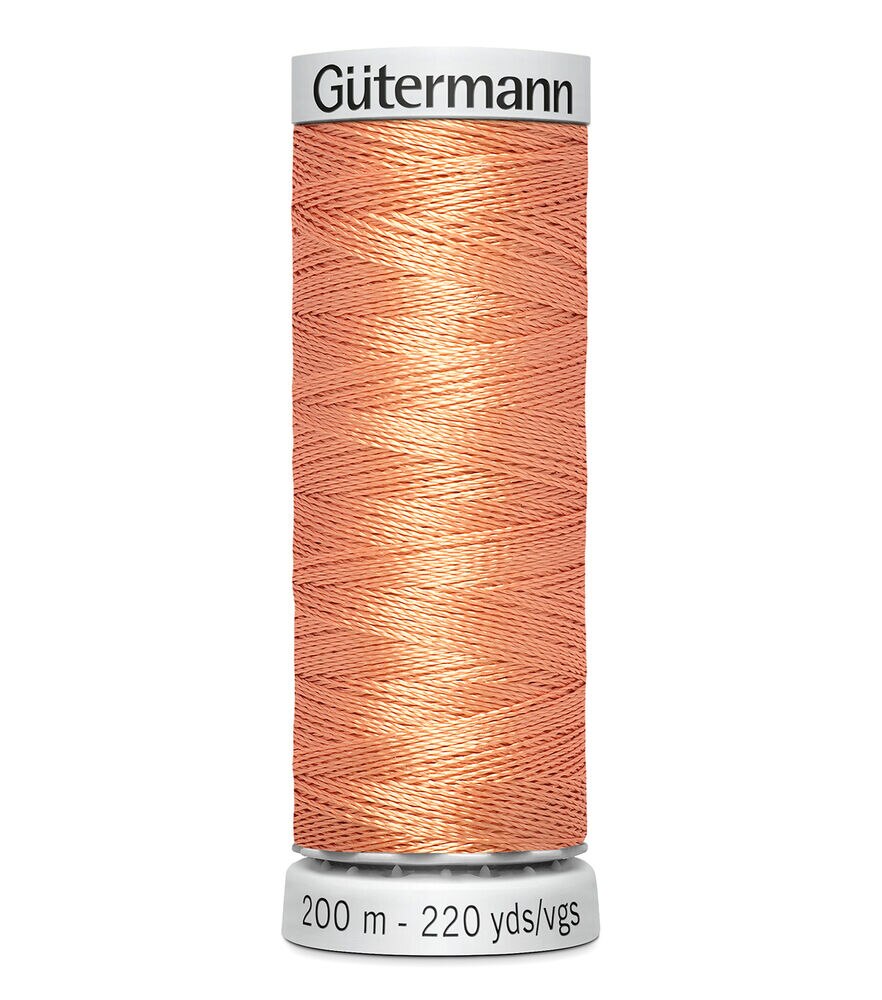 Gutermann 200M Dekor Thread, 3545 Peachy Orange, swatch