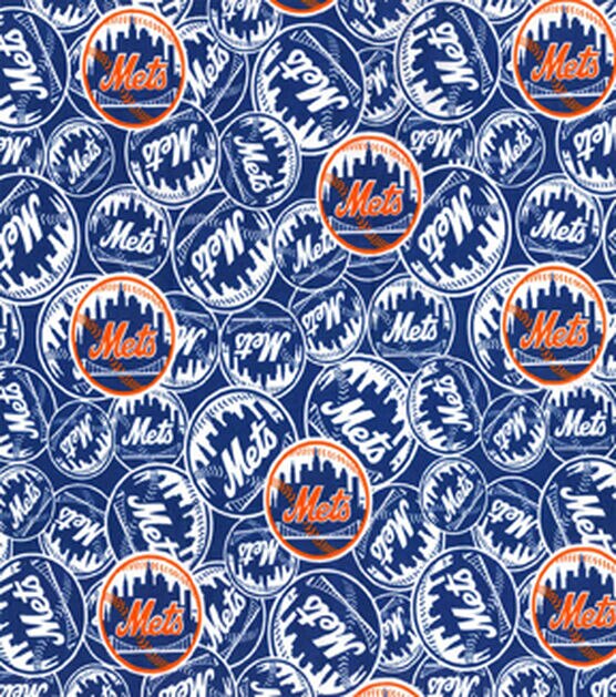 Fabric Traditions New York Mets Cotton Fabric Mascot Logo, , hi-res, image 2
