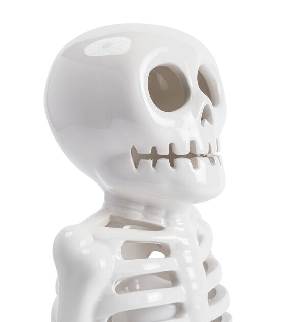 10" Halloween LED Ceramic Skeleton by Place & Time, , hi-res, image 4