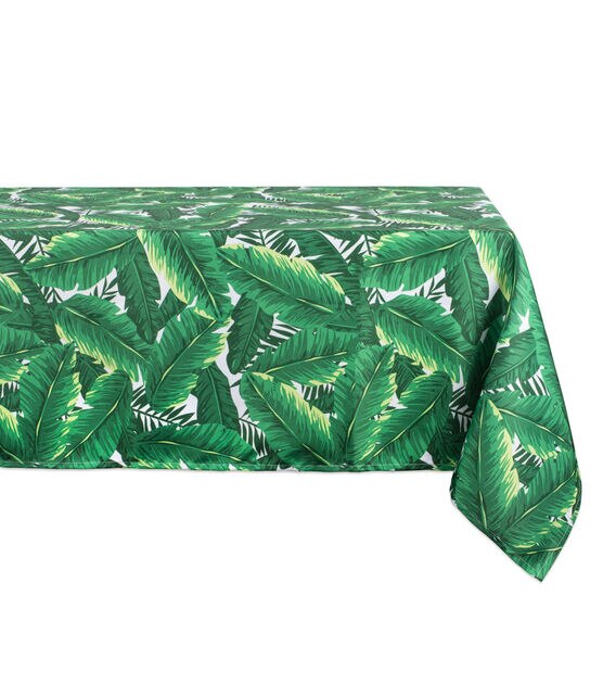 Design Imports Banana Leaf Outdoor Tablecloth 120"