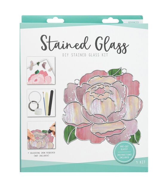 American Crafts Peony Do It Yourself Stained Glass Kit