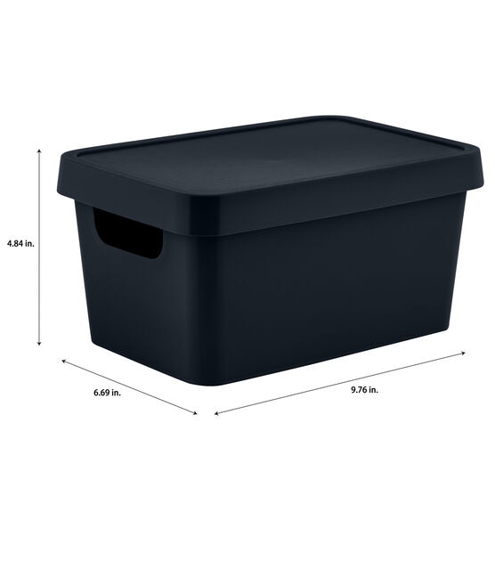 Simplify 10" Charcoal Vinto Storage Box With Lid, , hi-res, image 7