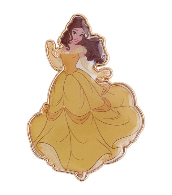 Blumenthal Lansing 1 1/2" Yellow Disney Princess Belle Shank Button, , hi-res, image 3