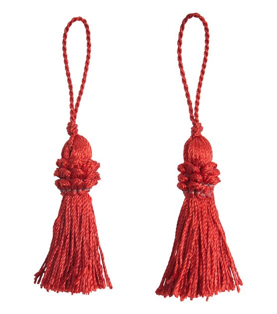 Signature Series 2in Cayenne Rouched Tassel, , hi-res, image 2