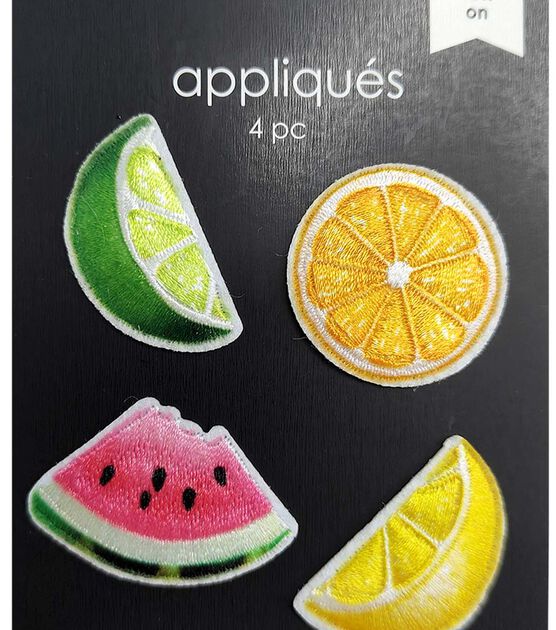 4ct Fruit Slice Iron On Patches by hildie & jo