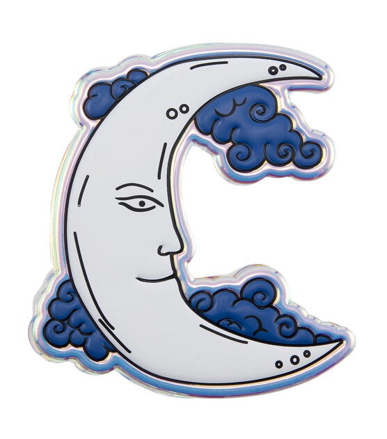 3.5" Crescent Moon Sticky Back Patch by hildie & jo, , hi-res, image 2
