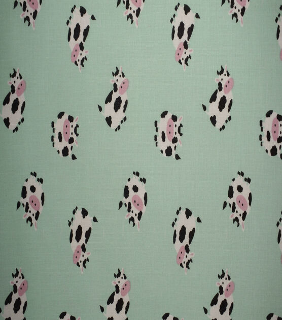Cows on Green Quilt Cotton Fabric by Quilter's Showcase, , hi-res, image 1