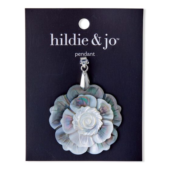 Silver Shell Flower Pendant by hildie & jo