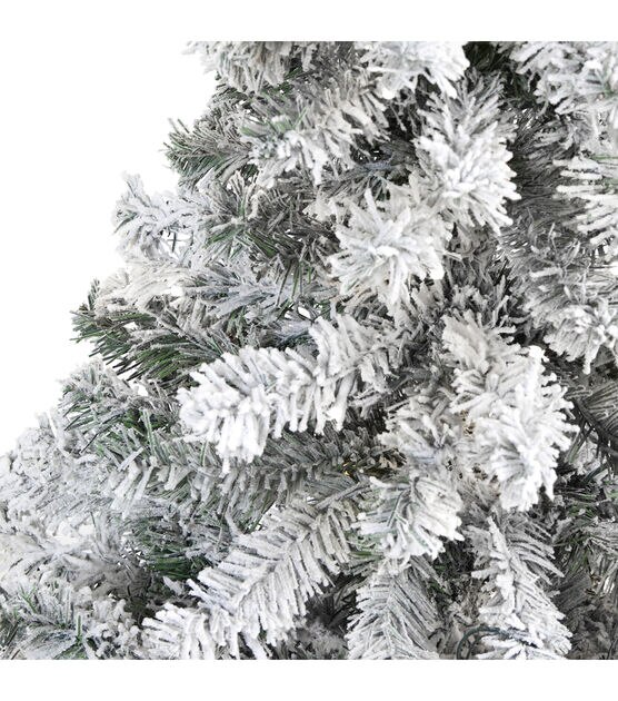 Nearly Natural 4' Unlit Flocked Rock Springs Spruce Christmas Tree, , hi-res, image 3