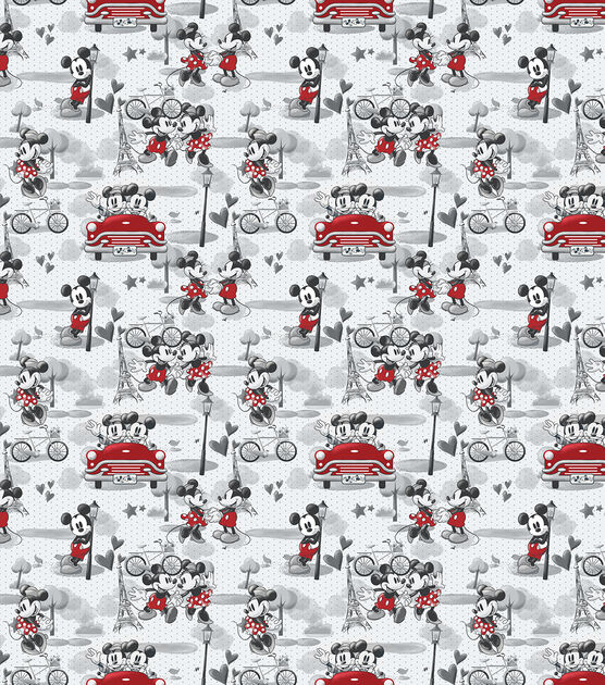 Disney Mickey & Minnie Fleece Fabric Vintage Romance, , hi-res, image 2