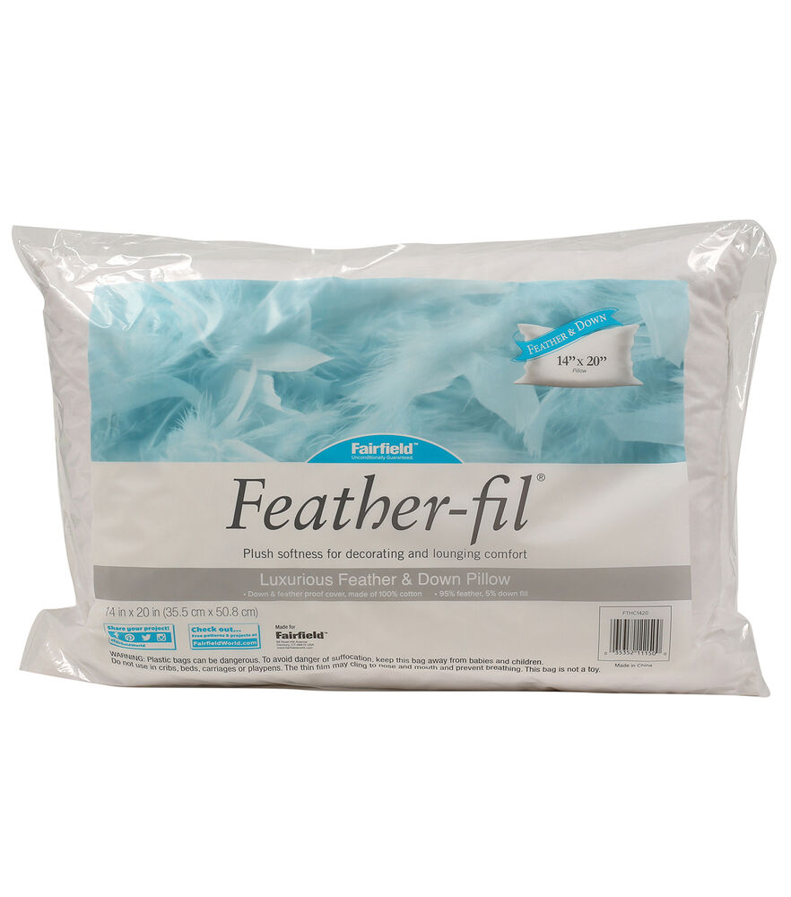 Fairfield Feather fil 14''x20'' Pillow, "14""x20"" Case Of 6", swatch