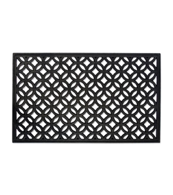 Design Imports Lattice Rubber Doormat 18" x 30"