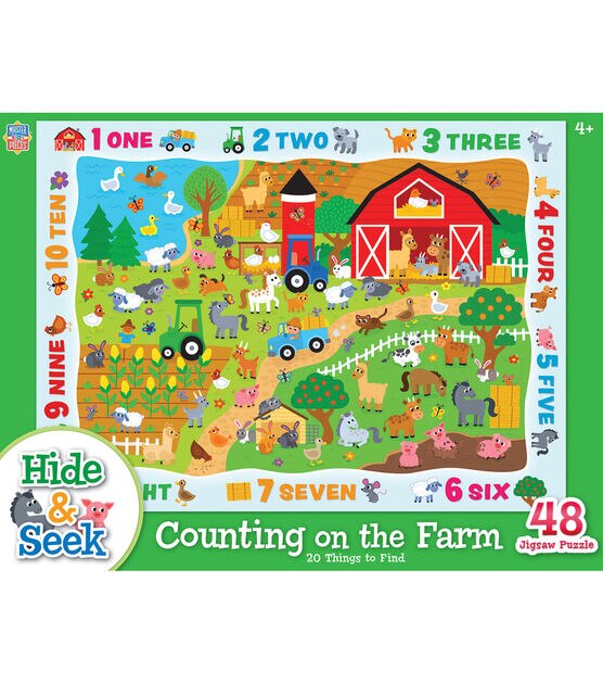 MasterPieces 19" x 14" Counting on the Farm Nature Jigsaw Puzzle 48pc