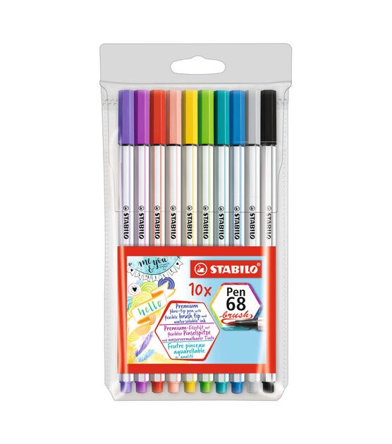 STABILO Pen 68 Tin Set, Set of 10, Multicolor