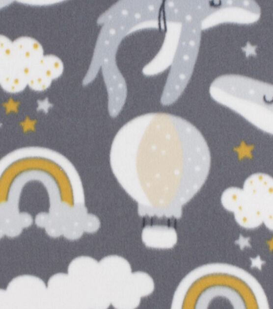 Baby Whale Blizzard Prints Fleece Fabric