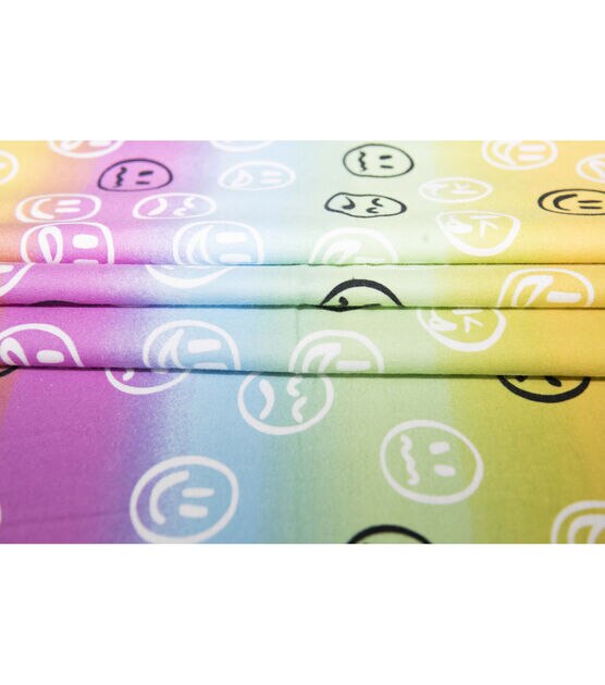 90'S Smiley Face Flannel Super Snuggle Flannel Fabric, , hi-res, image 4