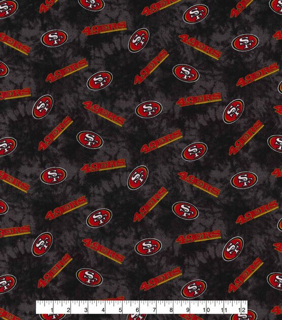 Fabric Traditions NFL Sf 49ers Tie Dye Flannel, , hi-res, image 2