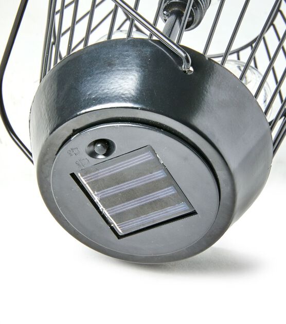7" Summer Black Iron Solar Lantern by Place & Time, , hi-res, image 4