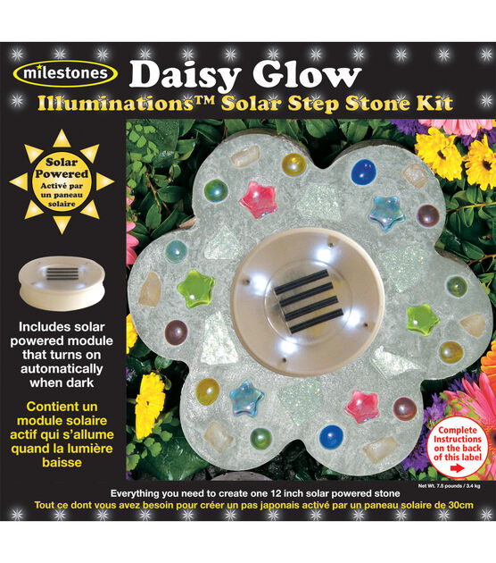 Mosaic Stepping Stone Kit Daisy Glow Illuminations Solar