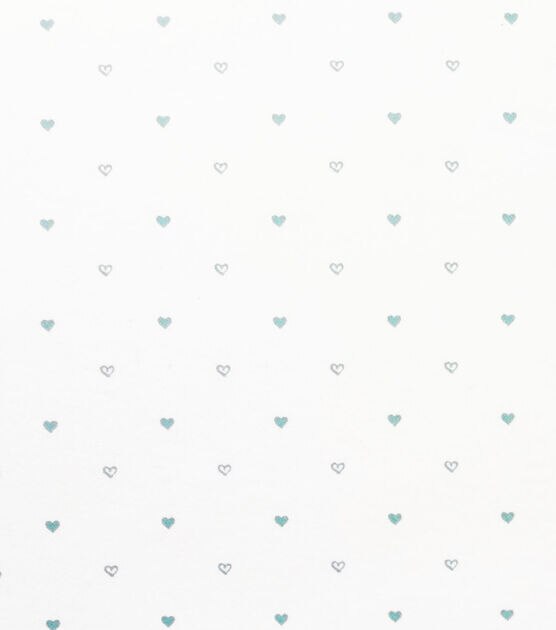Arctic Hearts Cotton Flannel Nursery Fabric by Lil' POP!, , hi-res, image 1