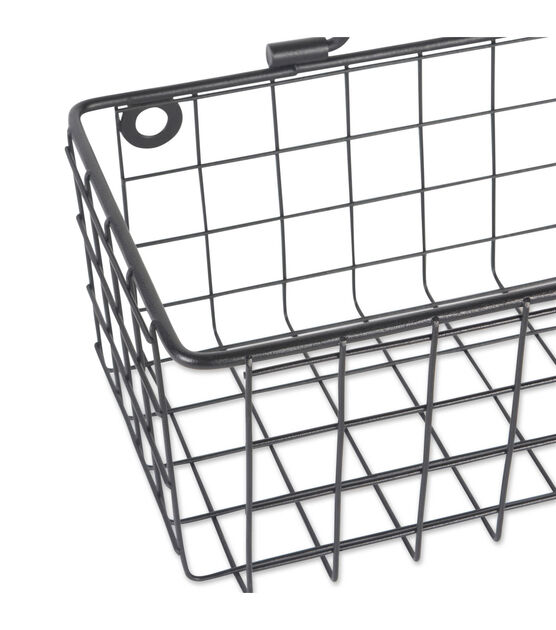 Design Imports Wire Wall Medium Basket Black, , hi-res, image 3