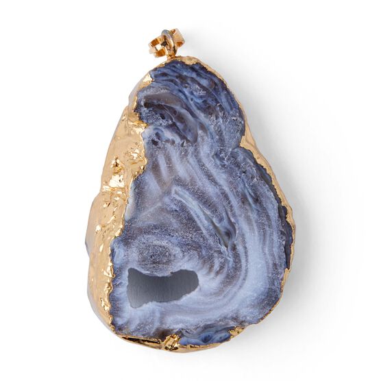 Multicolor Druzy Agate Pendant With Gold Edge by hildie & jo, , hi-res, image 3
