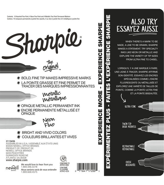 Sharpie Mixed Set Neon Metallic Core 24pc, , hi-res, image 2