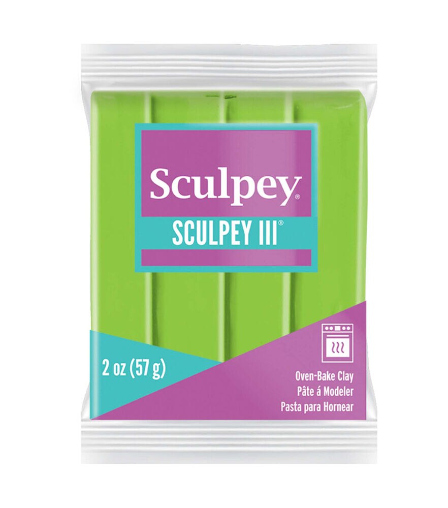 Sculpey 2oz Oven Bake Polymer Clay, Granny Smith, swatch