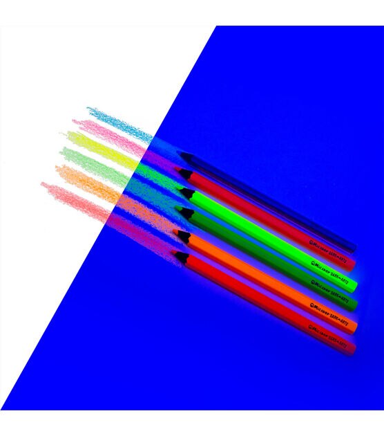 Micador Dark Arts Neon Glow Jumbo Pencils Set, 6 Piece