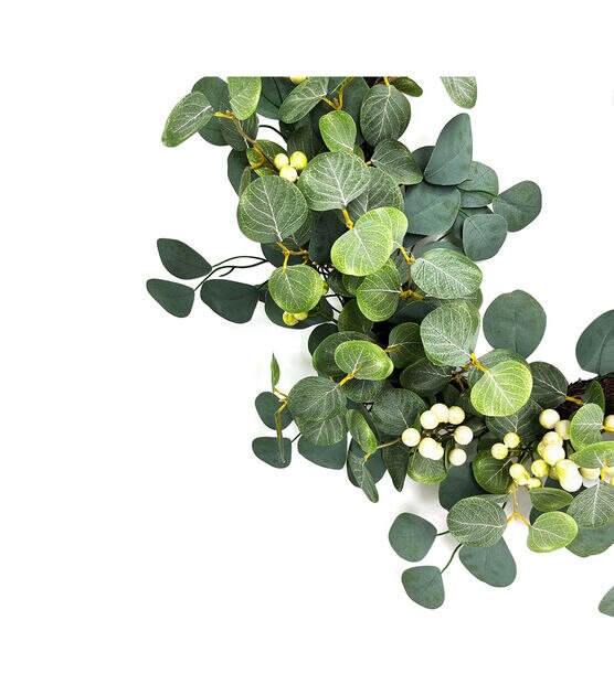20" Spring Eucalyptus Leaf & Berry Wreath by Bloom Room, , hi-res, image 3