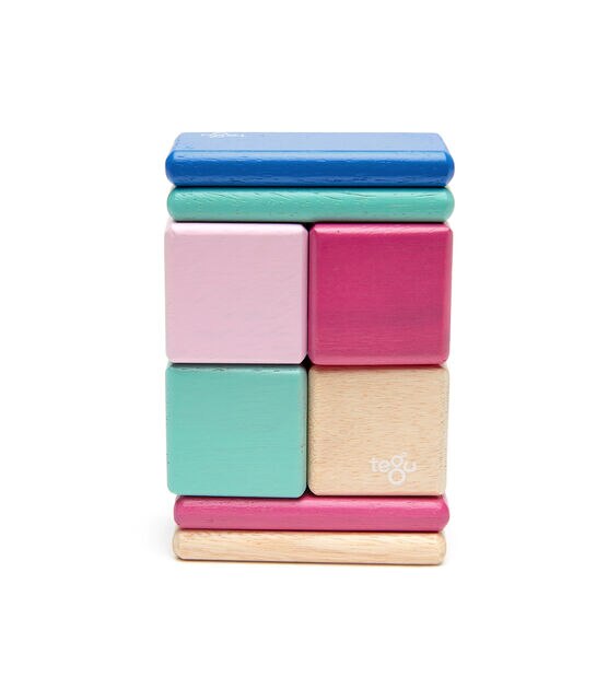 Tegu 8ct Blossom Magnetic Wood Blocks & Pocket Pouch, , hi-res, image 10