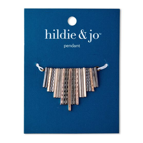 1" x 2" Gold Metal Bar Drop Pendant by hildie & jo