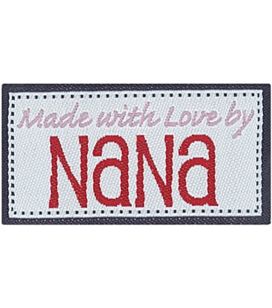 Iron On Love Labels Made with love by MOM, Made With Love By Nana, swatch