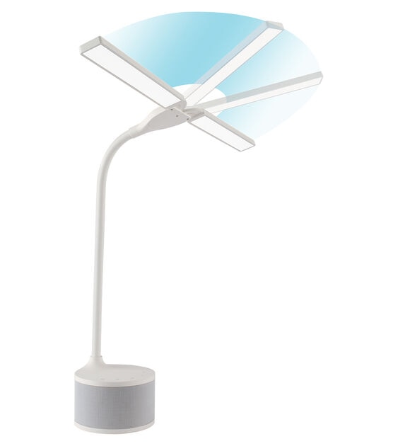 OttLite Dual Head LED Desk Lamp With Bluetooth Speaker, , hi-res, image 6
