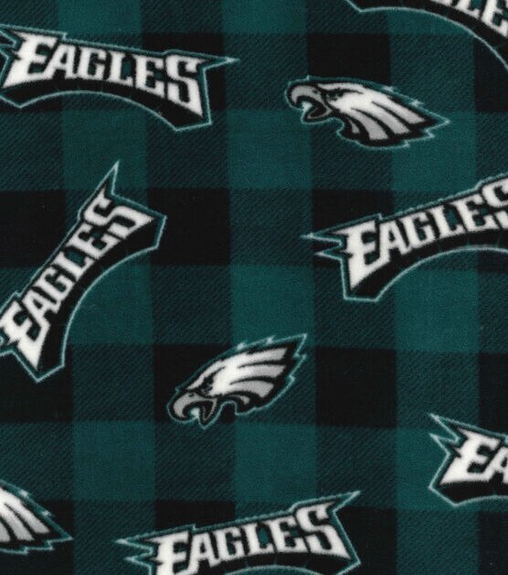Fabric Traditions Philadelphia Eagles Fleece Fabric Buffalo Check, , hi-res, image 2