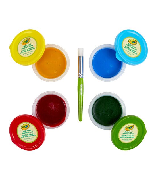 Crayola 25ct Young Kids Washable Spill Proof Paint Kit, , hi-res, image 4