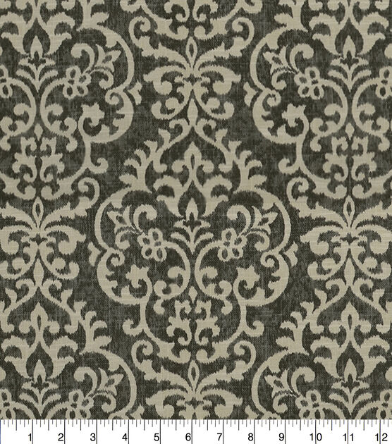 Covington Multi Purpose Decor Fabric Shadow Damask Graphite 9, , hi-res, image 4