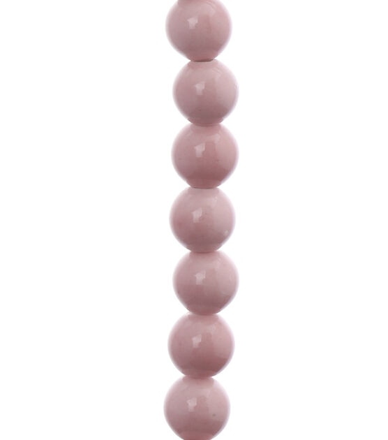 7" Pink Round Ceramic Bead Strand by hildie & jo, , hi-res, image 2