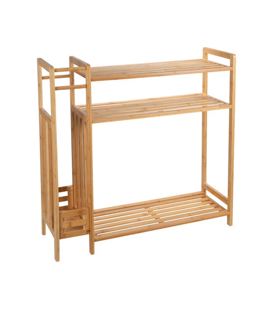 Organize It All 31.5" Bamboo Shoe Rack With Umbrella Stand