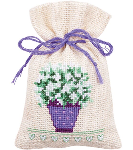 Vervaco 3" x 5" Provence Sachet Bag Counted Cross Stitch Kit 3ct, , hi-res, image 4