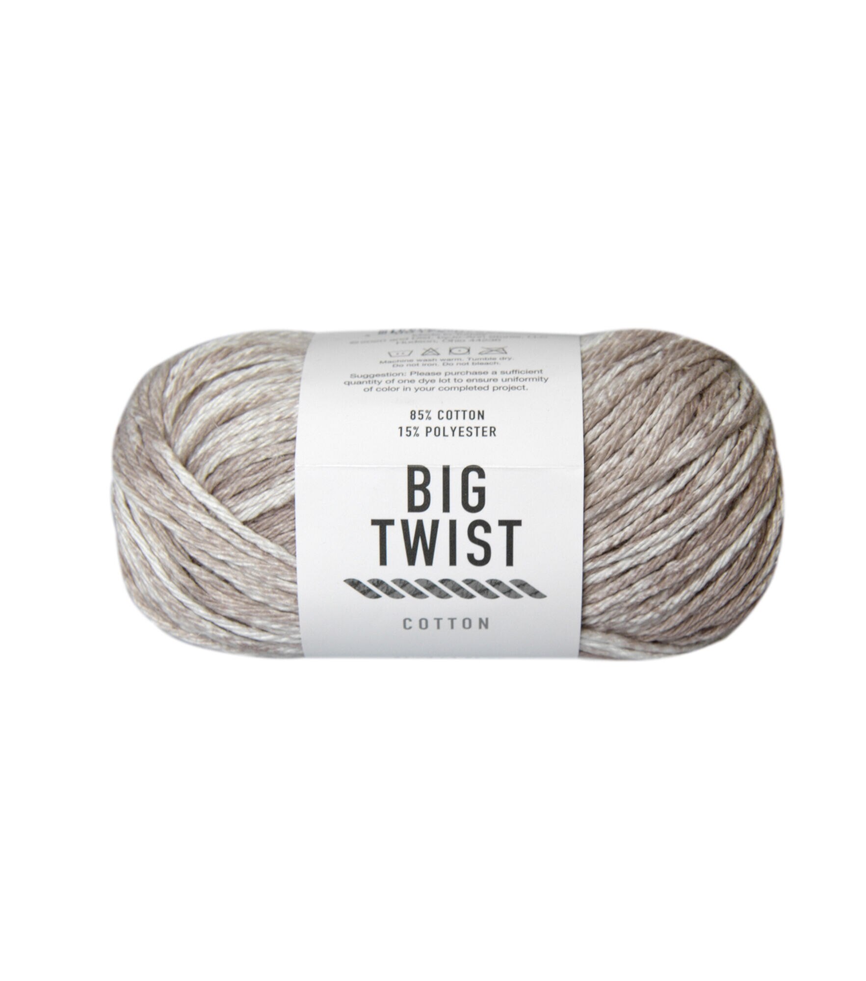Worsted Cotton Blend 96-131yds Yarn by Big Twist, Pewter Stipple, hi-res