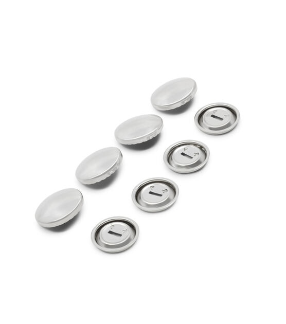 Dritz 1-1/8" Half Ball Cover Buttons, 3 pc, Nickel, , hi-res, image 2